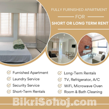 Cozy 2-Room Studio Apartment Rent in Bashundhara R/A